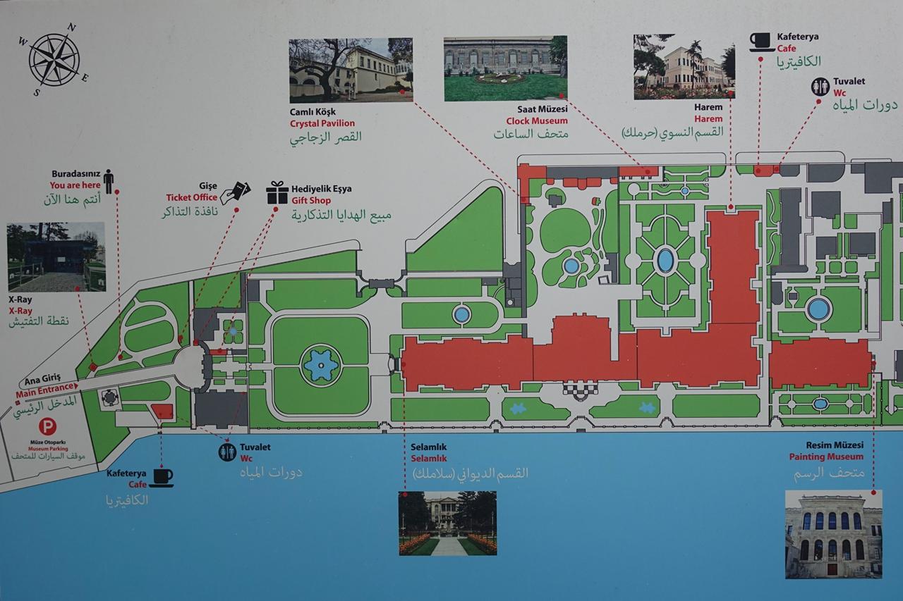 Visita del Palacio Dolmabahce en Estambul en Turquía